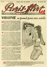 "PARIS-FLIRT n° 78 du 26 Juillet 1958" Dos de couverture originale entoilée