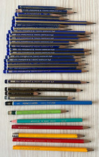 Lot 30 Crayon Papier FABER-CASTELL Goldfaber 1221 JS STAEDTLER MARS CARAN D'ACHE