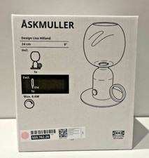 Lampe de table IKEA ÅSKMULLER, réglable rose clair rouge, 24 cm, 9 29/64", NEUVE