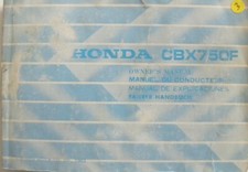 Manuel du conducteur HONDA CBX750F de 1983