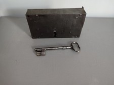 Ancienne Grosse Serrure de porte Fer Forgé Clé XIX éme