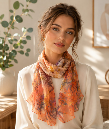Foulard imprimé floral - , –