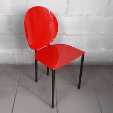 Chaise Métal Rouge Et Noir Gioconda Design Roberto Barbieri Marco De Carli 1980