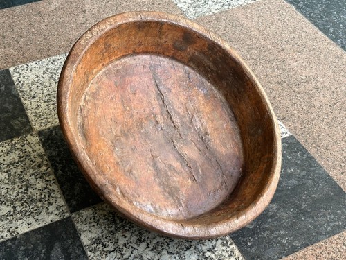 Ancien plat plateau - plat, bois