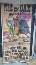 AFFICHE CORRIDA DAX 1980 GRAND FORMAT  220X108CM