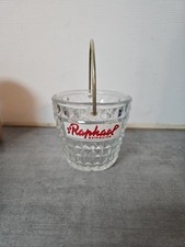Seau à glaçons vintage St Raphaël Quinquina – Publicité bistrot – Verre taillé