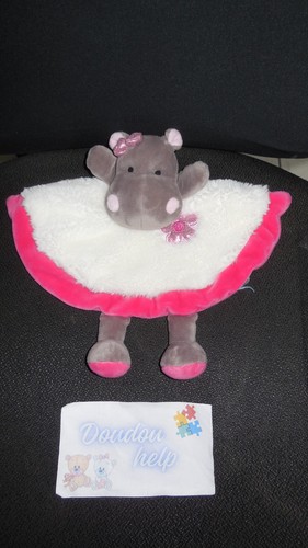 Doudou plat hippopotame zoé - plat,