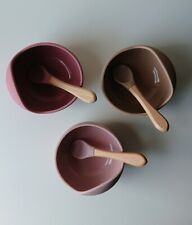 Bol bébé et tout-petit avec aspiration silicone de qualité alimentaire avec cuillère assortie gratuite