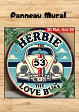 Panneau logo Herbie Love Bug décoration art plaque 8x8 cm mural TT-00021