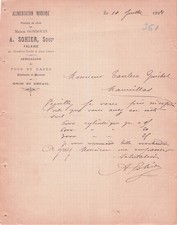 14 CALVADOS FALAISE, alimentation, SOHIER 1904 epicerie