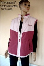 VESTE MANTEAU DOUDOUNE  REVERSIBLE SANS MANCHE CHAUDE MOLLETONNE POLAIRE T 40/42