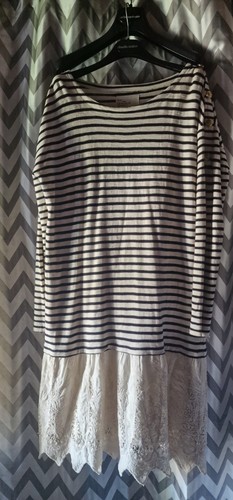 Robe col bateau rayures - col,