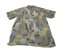 Chemise soie hawaïenne Perry Richards manches courtes taille M #547 hawaienne