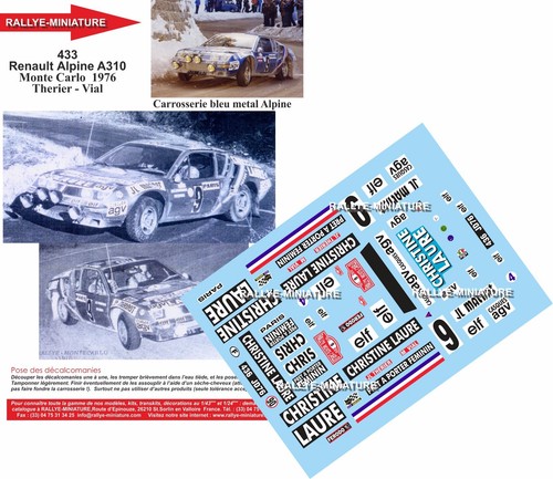 Decals ref 0433 alpine - decals,