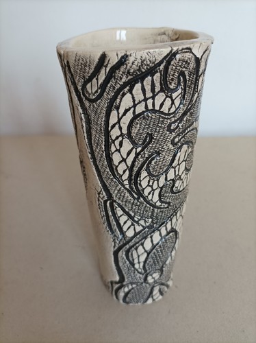 Vase céramique signé rouleau - vase,