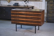 Commode design en ébène du Gabon 8 tiroirs 1960's