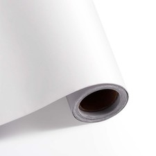 Papier Adhesif pour Meuble, 40 x 300 cm Mat Blanc, Rouleau Adhesif Film Autoc...