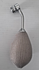 POIRE DE RECHANGE GRISE EMBOUT COMPLET METAL ARGENTE POUR VAPORISATEUR PARFUM 