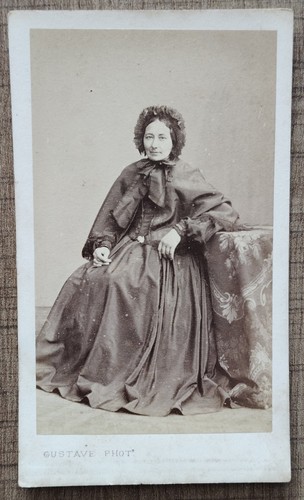 Cdv femme robe empire coiffe - cdv,