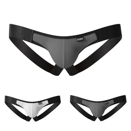 Sexy jockmail hommes noir - noir, faux