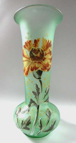 Vase verre émaillé - legras, à