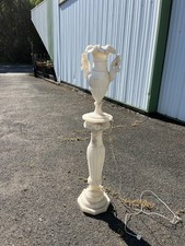Lampe colonne en albatre