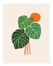 Feuilles tropicales art mural