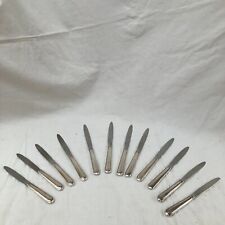 12 COUTEAUX A FROMAGE / DESSERT 19 EME SIECE METAL ARGENTE     INV X