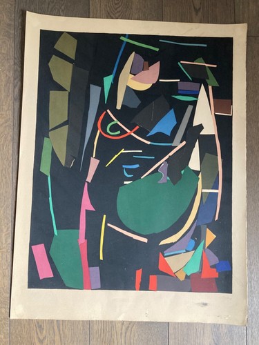 Grande lithographie ancienne - ancienne, d