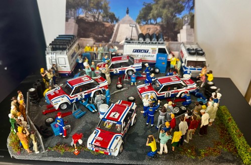 Diorama assistance rallye fiat - assistance,