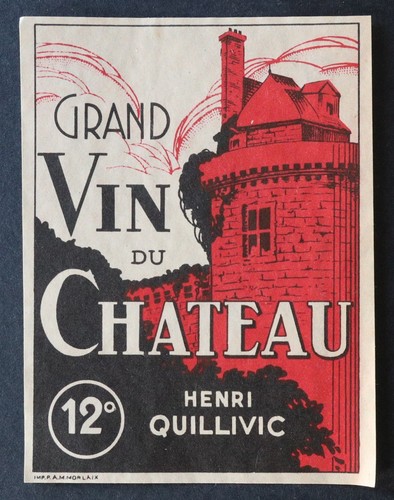 Ancienne étiquette vin
