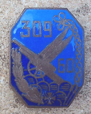 309 60 Régiment d’Artillerie, émail, argenté,1939