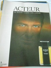 Une page Publicité 1989  Parfum Acteur de Louis Azzaro