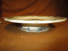 Compotier ancien en faïence de Gien signé Carnavalet Godin