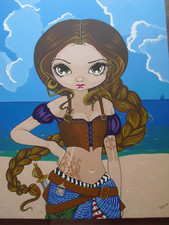 peinture acrylique sur toile style manga tania monteiro 