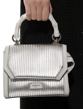 Lancel ninon silver leather