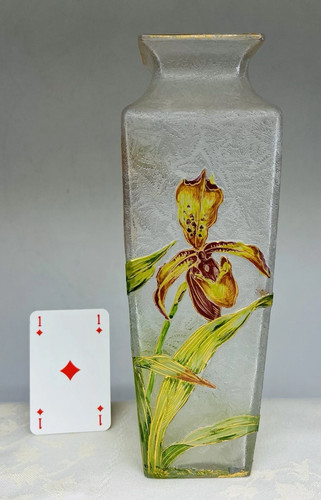 Baccarat acid etched vase - acid,