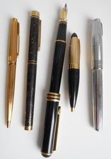 lot stylos anciens dont plume or 18k Parker shaeffer Hechter Addex Recife