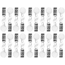  Lot de 24 poids de nappe en cristal avec pinces métalliques - Supports de nappe