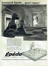 Publicité Advertising 1125  1955   matelas Epéda  quel repos caniche