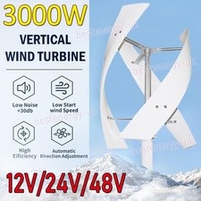 3000W Vertical Générateur à éolienne W/ Controller Home Green Power 12V/24V/48V