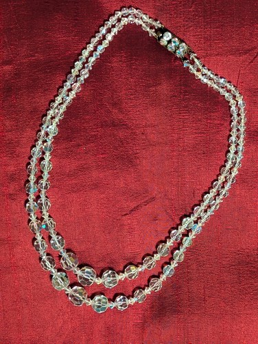 Collier cristal bohème double - cristal,
