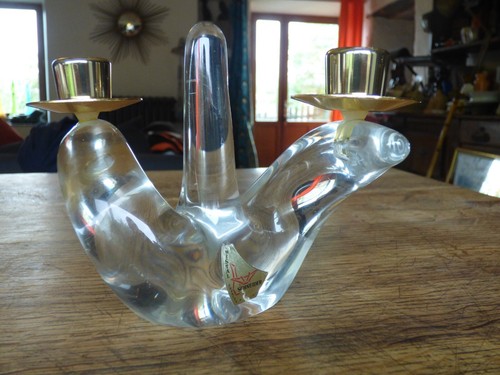Ancien bougeoir cristal - bougeoir,