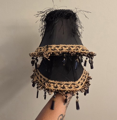 Black lamp shade gold blk - black,