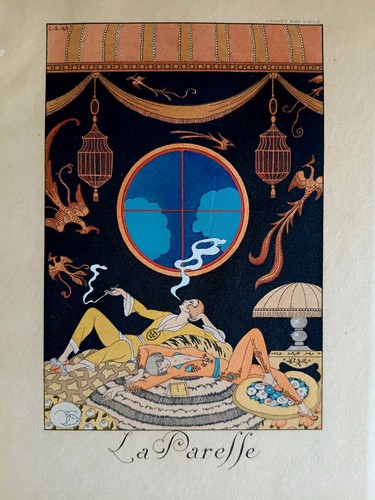Georges barbier paresse - barbier, la