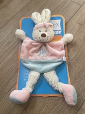 Doudou Peluche Lapin Bleu Tex Baby Knuffel Conejo Rose Bleu Beige