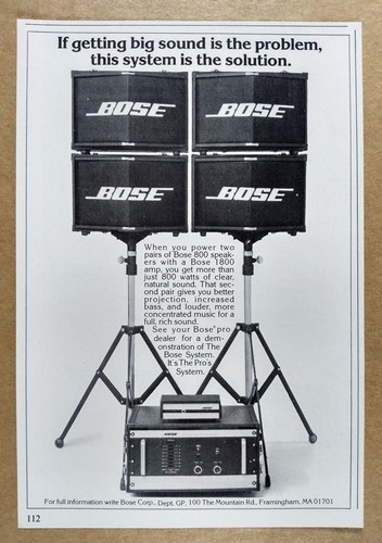 1978 bose 1800 - bose, 800