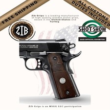 Poignées Zib série poignées pistolet en bois pour Colt 1911, logo médaillon...