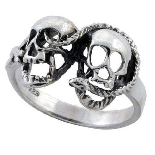 Bague biker argent sterling - bague,