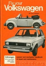 Manuel D'Atelier Volkswagen Service Réparation Réparez Votre Livre Johnson 54-83